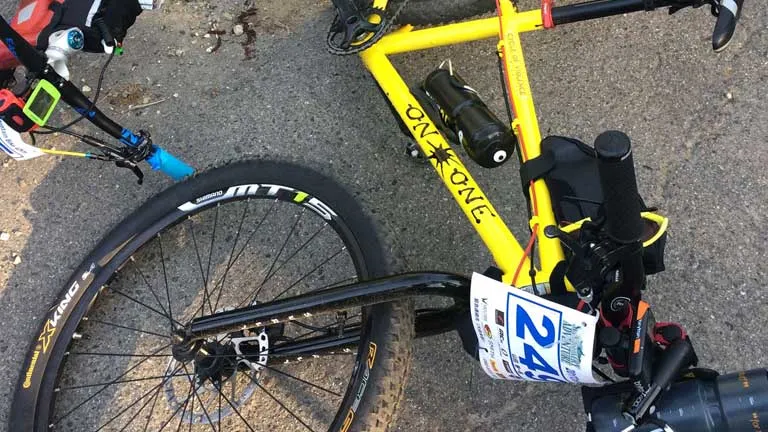 スタート前に自転車ならべ